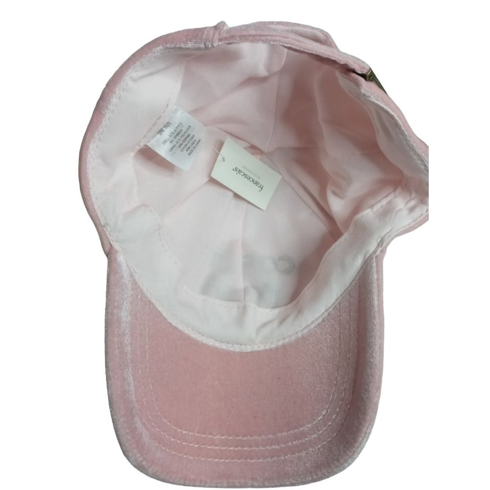 Blush Pink Velour Hat baseball cap - Picture 3 of 5